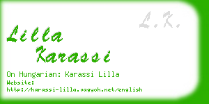 lilla karassi business card